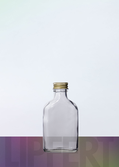 0,1 l Taschenflasche 100 ml Flachmann weiß pp28